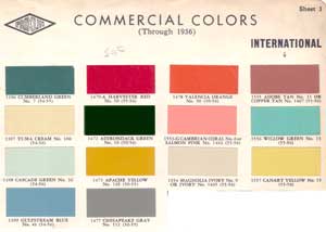 Paint Chips Through 1956 - Click to view larger image